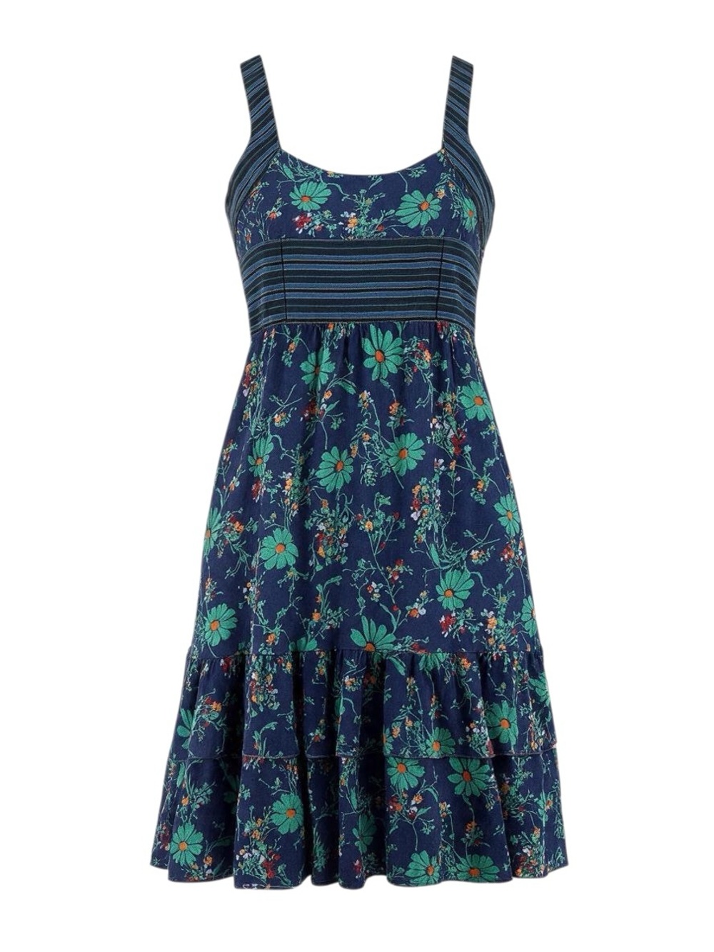 Free People Cotton Mixed Print Floral Dress